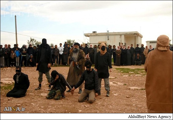 اعدام هولناک4 شهروندسوری و 1 شیعه توسط داعش+تصاویر