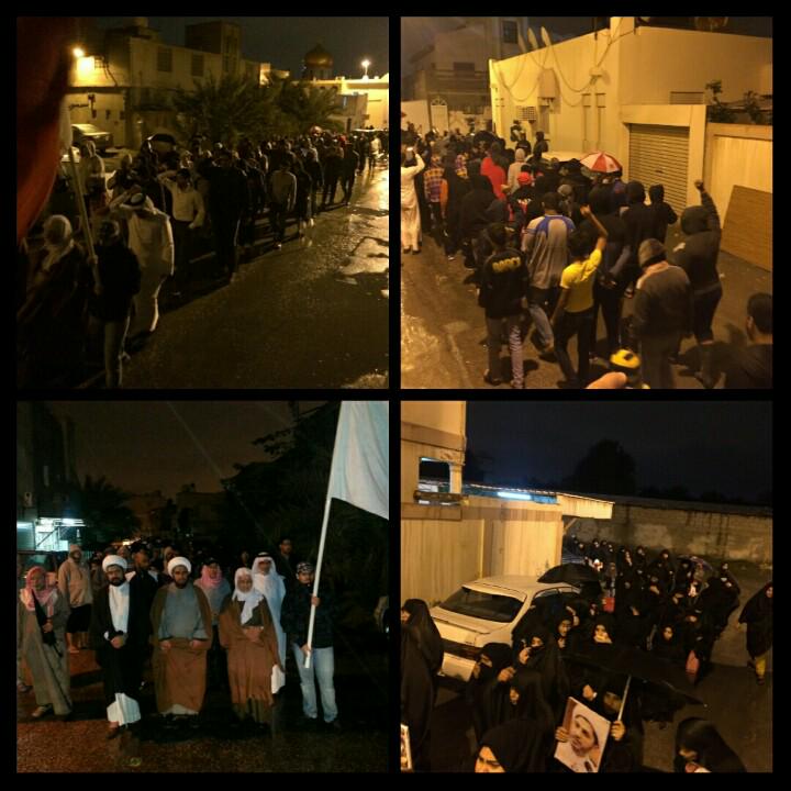 تظاهرات شبانه در حمایت از شیخ سلمان + عکس
