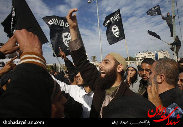 تصاویر/تظاهرات اعضاء داعش در غزه
