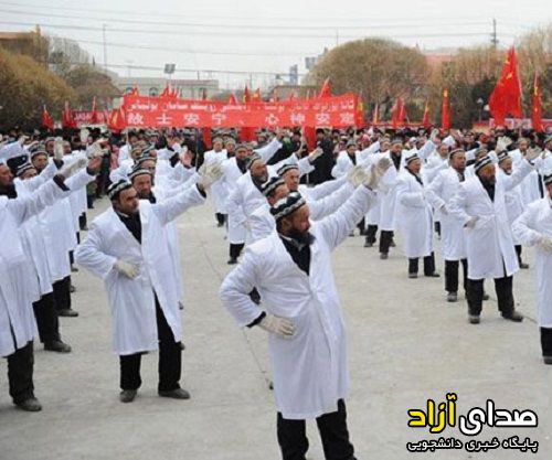 رقص اجباری مسلمانان‌ توسط‌ دولت‌ چین! +عکس