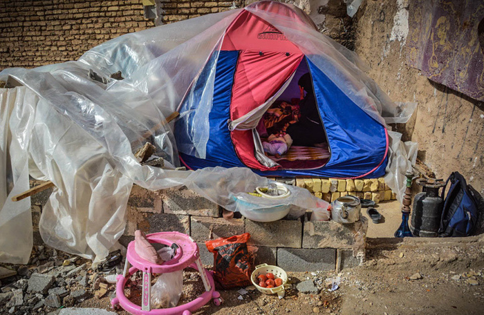 بی خانمانی مادر و سه فرزند در شیراز+تصاویر