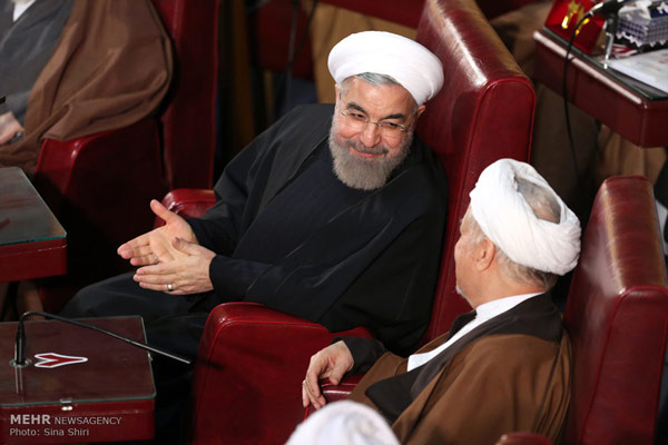 روحانی در کنار هاشمی در اجلاسیه خبرگان+عکس
