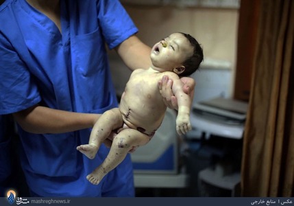 عکس/ شهادت نوزاد شش ماهه در غزه