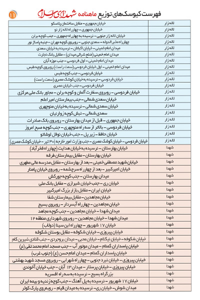 600 گیشه توزیع نشریه شهدای اسلام