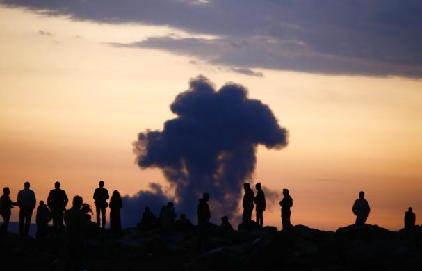 گزارش تصویری حملات هوایی به کوبانی