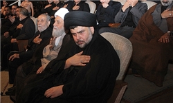 حضور مقتدا صدر در عزاداری سالار شهیدان در قم +عکس