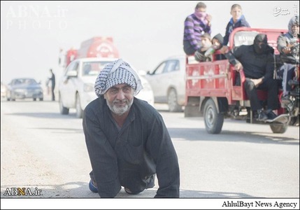 عکس/ معلول عاشق در پیاده‌روی کربلا