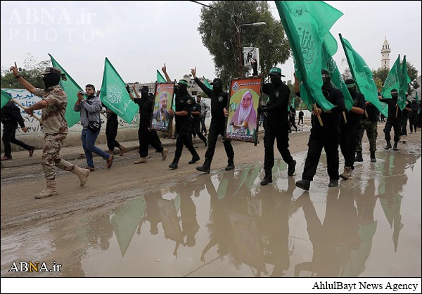 رژه گردان‌های شهید عزالدین قسام + تصاویر