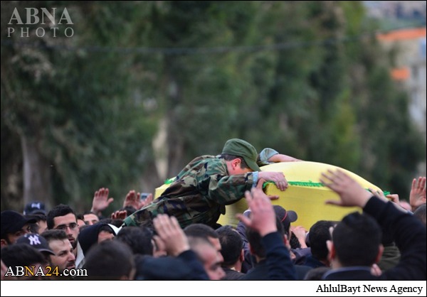 تشییع پیکر یکی از فرماندهان حزب‌الله + تصاویر