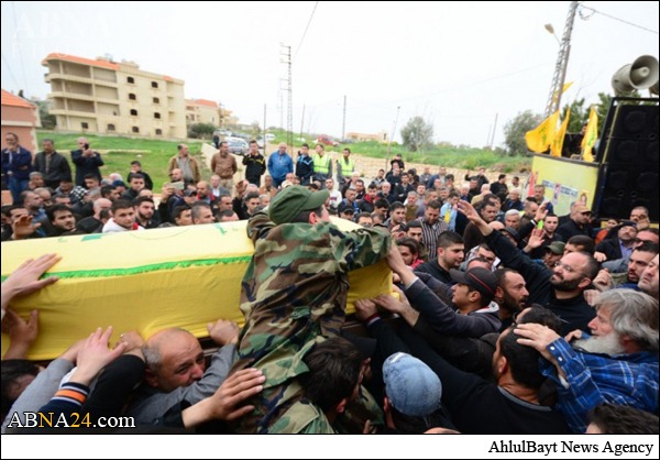 تشییع پیکر یکی از فرماندهان حزب‌الله + تصاویر