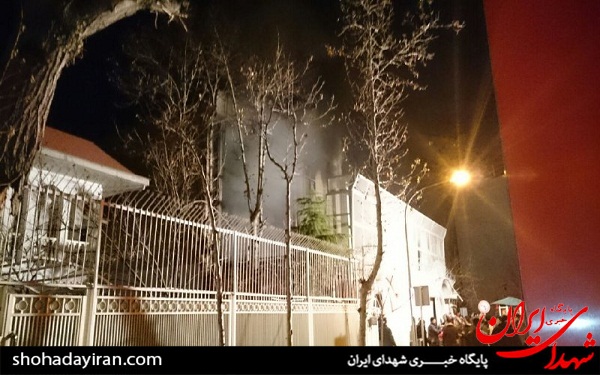 عکس/ آتش زدن سفارت عربستان