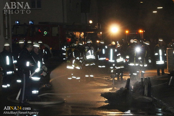 آتش سوزی عمدی در محل اقامت مهاجران آلمان +تصاویر
