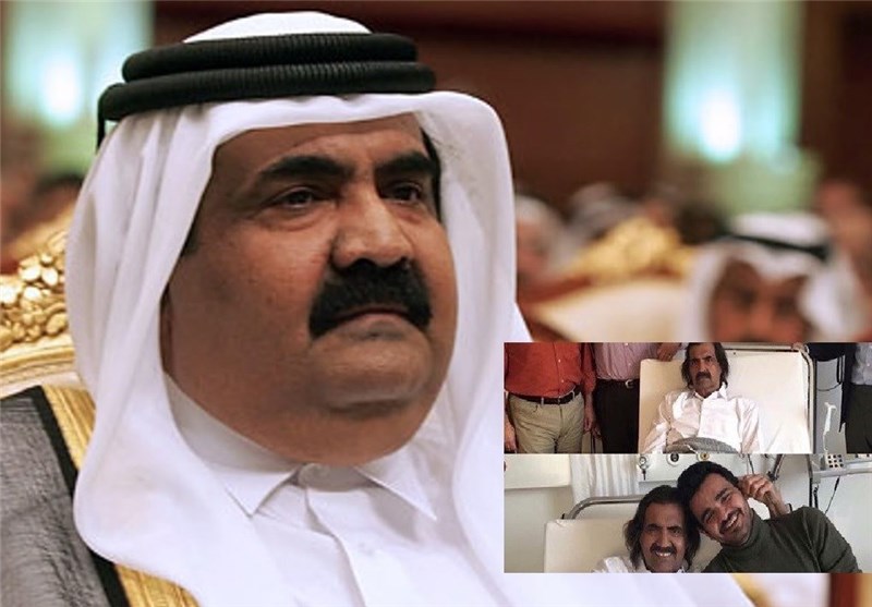 امیر سابق قطر بستری شد+عکس