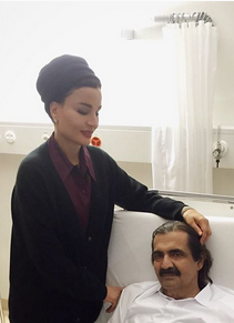 امیر سابق و همسرش در بیمارستان+ عکس
