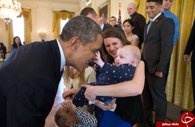بچه‌داری باراک اوباما رئیس جمهور آمریکا+عکس