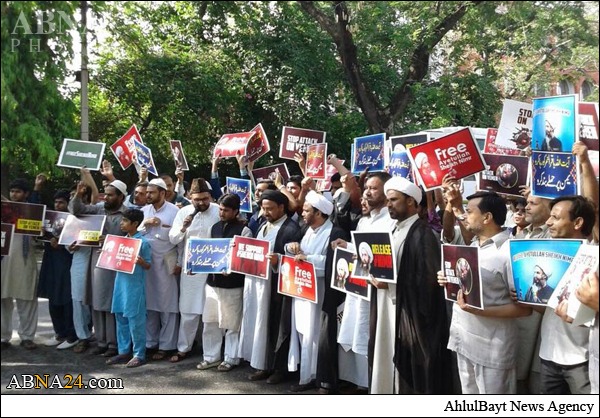 شیعیان هند حکم اعدام شیخ نمر را محکوم کردند + تصاویر