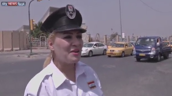زنان پلیس راهنمایی رانندگی در بغداد +عکس