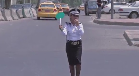 زنان پلیس راهنمایی رانندگی در بغداد +عکس