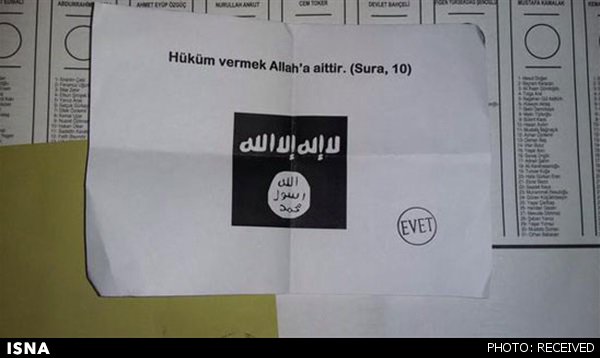 رای دادن یک شهروند ترکیه‌ای به داعش +عکس