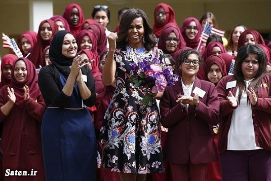 همسر و دختران اوباما در مدرسه باحجاب+عکس