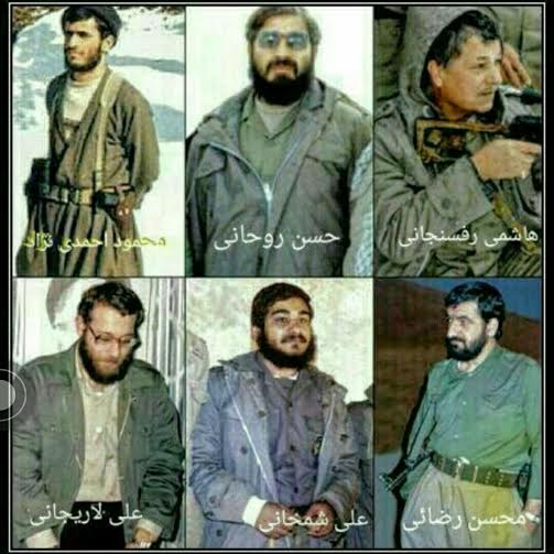 هاشمی،احمدی‌نژاد، روحانی و... در لباس نظامی+عکس