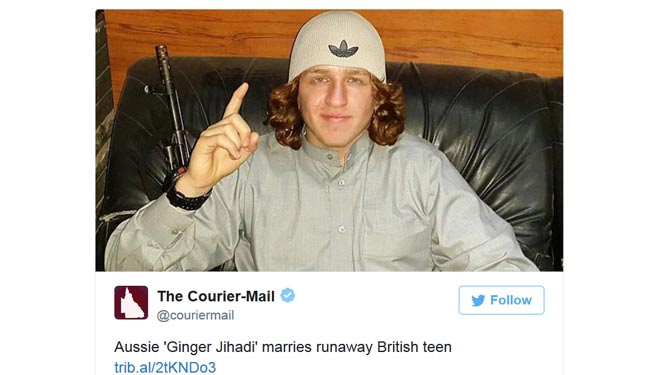 ازدواج دختر انگلیسی با یک داعشی استرالیایی+عکس