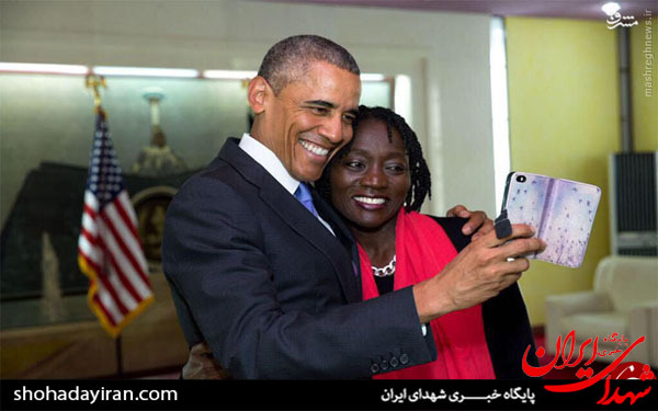 عکس/سلفی اوباما با خواهر آفریقایی‌اش