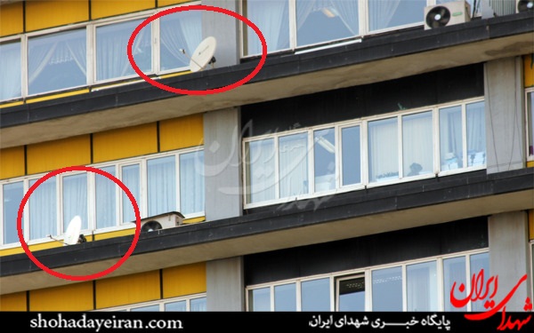 نصب دیش ماهواره در وزارت کار +عکس / پلیس با متخلفان دولتی برخورد کند