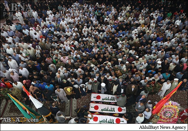 تشییع پیکر ۵ شهید جهاد کفایی در کربلا