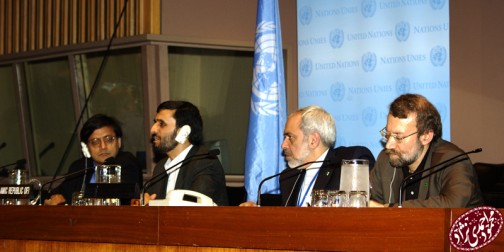احمدی‌نژاد، لاریجانی و ظریف در 