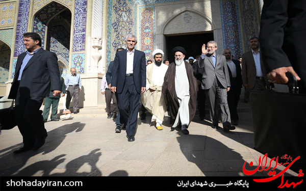 عکس/سفر رئیس دفتر مقام معظم رهبری و رئیس مجلس به شیراز