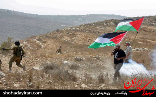 عکس/برافراشته شدن پرچم فلسطین در منطقه النبی صالح