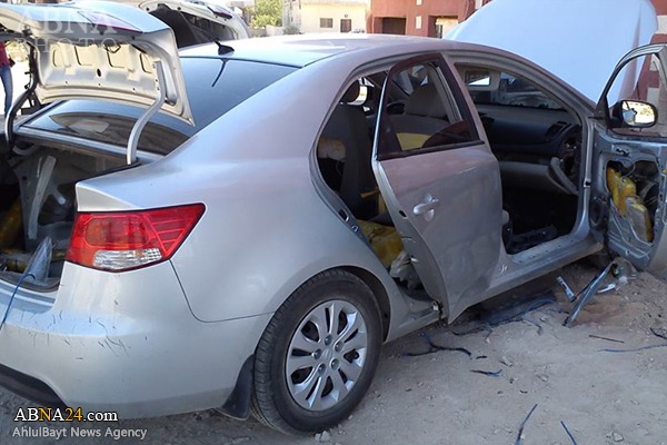 کشف دو خودروی بمب گذاری شده داعش در سوریه + عکس