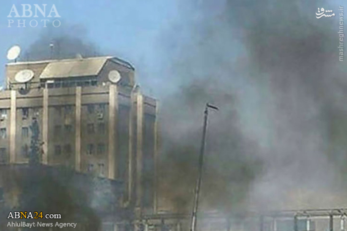 عکس/ حمله به سفارت روسیه در دمشق