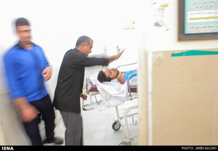 عکس/ یکی از مجروحان حادثه تیراندازی دزفول
