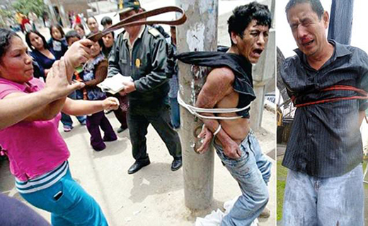 محاکمه متفاوت سارقین در پرو +عکس