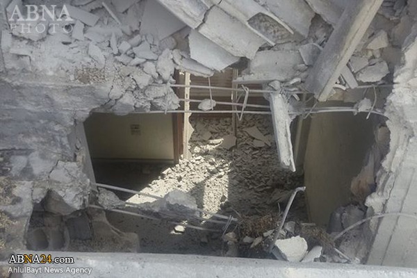 حمله موشکی تروریست ها به شهر «حمص» سوریه + عکس