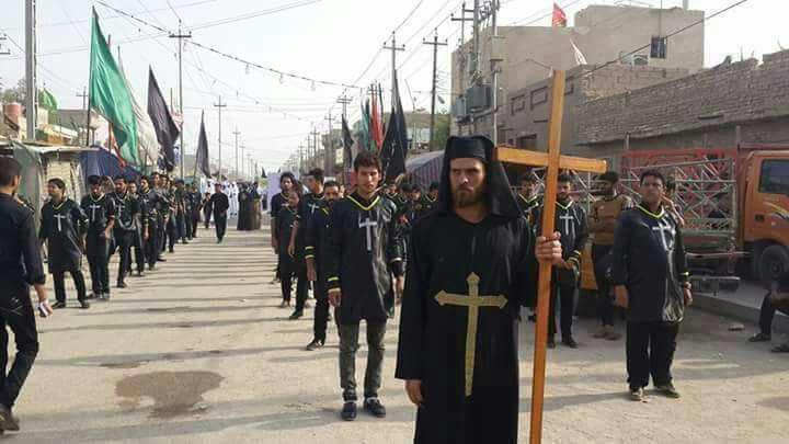 دسته عزادارای مسیحیان عراق در محرم + عکس