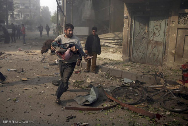عکس/ مرگ و زندگی در دمشق‎