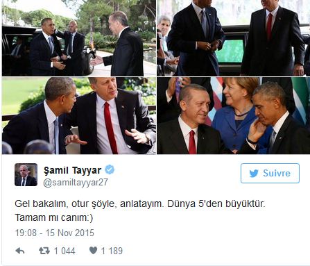 تصویری از اردوغان و اوباما که جنجالی شد +عکس