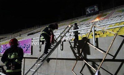 چه کسی ورزشگاه غدیر را آتش زد؟ +تصاویر