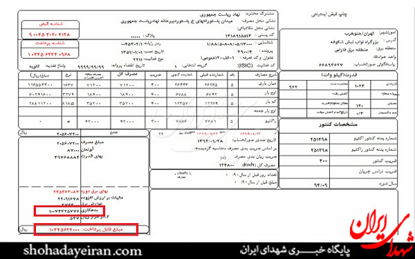 بدهی 3 میلیاردی ریاست جمهوری به شرکت برق!