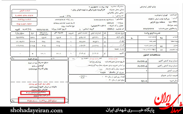 بدهی 3 میلیاردی ریاست جمهوری به شرکت برق!