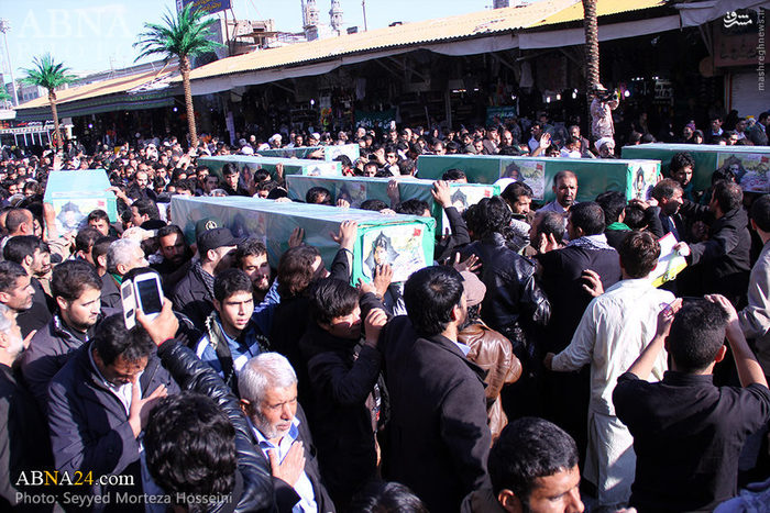 عکس/ تشییع هفت شهید مدافع حرم در قم