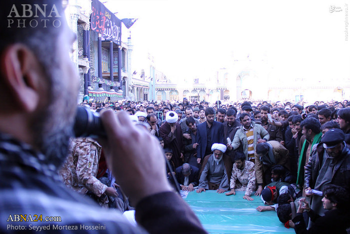 عکس/ تشییع هفت شهید مدافع حرم در قم