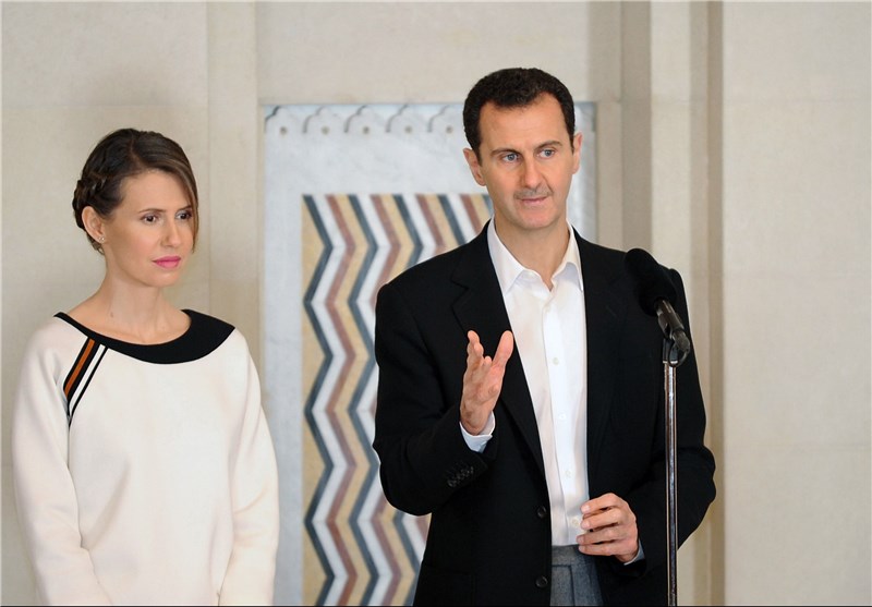 دیدار بشار اسد و همسرش با مجروحان ارتش سوریه+تصاویر