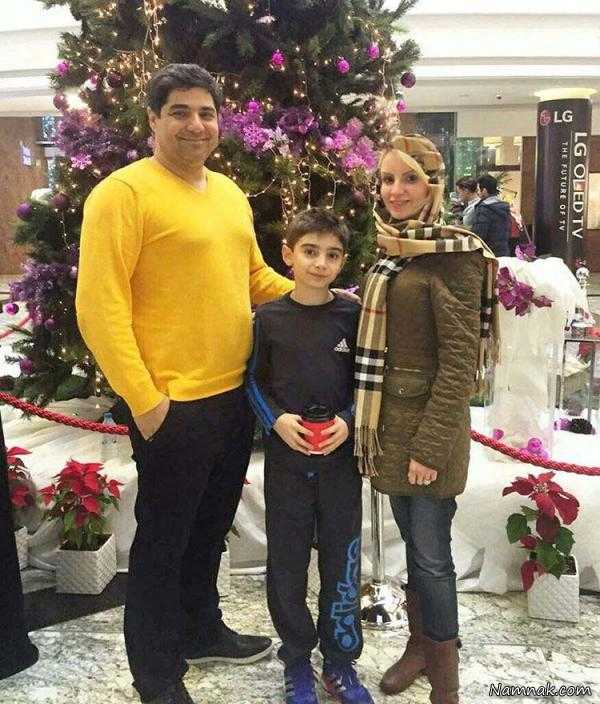 شهرام جزایری در کنار همسر و پسرش +عکس