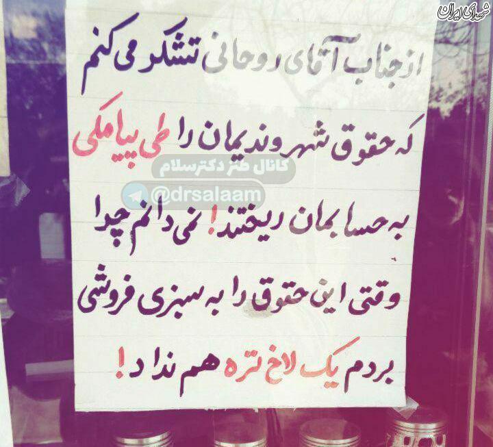 تشکر از روحانی به خاطر حقوق شهروندی!+عکس