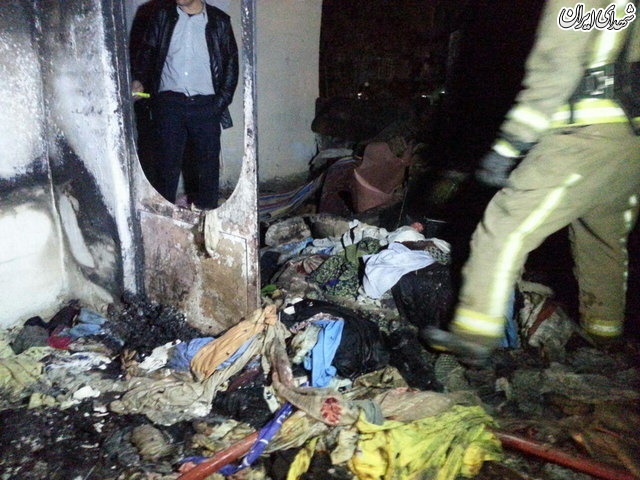 آتش‌سوزی در پاتوق معتادان در جوادیه +عکس