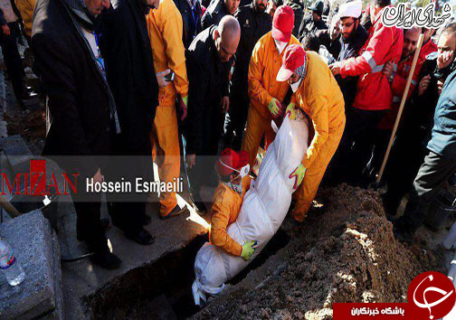 تدفین شهدای آتش نشان در بهشت زهرا+عکس